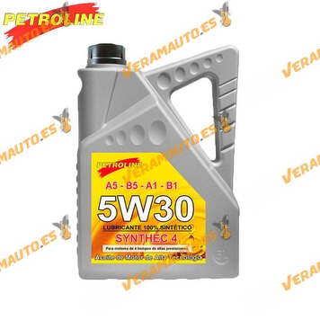 Aceite de Motor Petroline 5W30 Synthec 4 A5 B5 A1 B1 FORD WSS-M2C913-D/C/B/A Sintético | 5 Litros