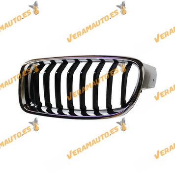 Front Grille BMW 3 Series F30/F31F34/F35 Left Front Grille | Sport | Chrome Frame | Gloss Black Lamas | OEM 51137260497