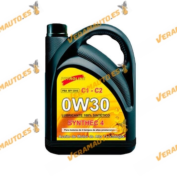 copy of Petroline Engine Oil 0W30 Synthec 4 C2 C3 VW 504.00-507.00 Fuel Economy Synthetic | 5 Liters