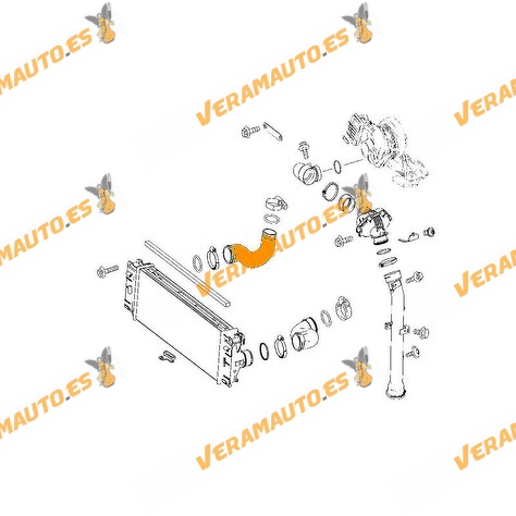 Manguito Intercooler salida TurboCompresor Mercedes Sprinter W906 de 2006 en adelante | Motores 2.1 y 3.0 CDI | OEM 9065282282