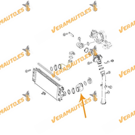 Manguito Intercooler Izquierdo Mercedes Sprinter W906 2.1 3.0 CDI | 1.8 Compressor | OEM A9065281182
