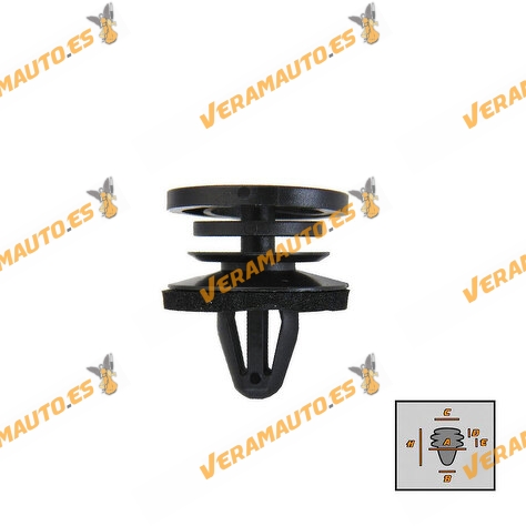 Set de 5 Grapas Volkswagen Fox (5Z1) de 2005 de 2011 para Tapiceria de Puerta OEM 5X0867299