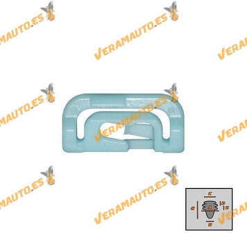 Set de 5 Grapas Mitsubishi Lancer Montero Pajero para Molduras de Ventanilla OEM MB880455