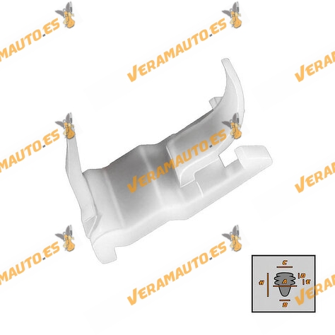 Set de 5 Grapas Hyundai Accent Atos para Molduras de Ventanilla OEM 83219-22000