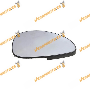 Right Rear View Mirror Glass + Support | Citroen C4 (LA/LC) from 2004 to 2010 | Convex Chrome and Thermal | OEM8151JK