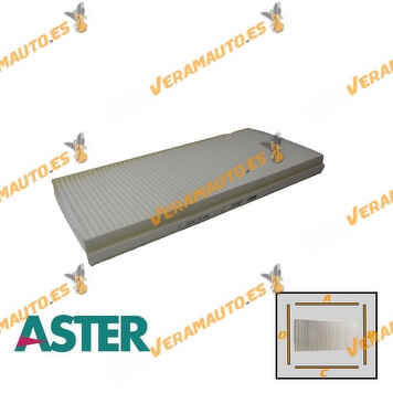 ASTER Cabin Filter Mercedes A-Class W169 and B-Class W245 from 2004 to 2011 | OEM Similar to 1698300118 | 1698300218