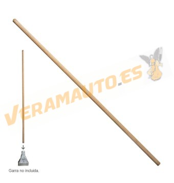 Mango de Madera para Cepillo Barrendero | Modelo Roscado y Modelo para Garra | Medida 1200 x 28 mm