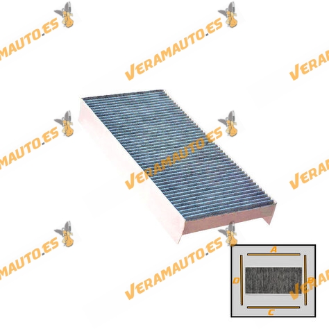 Cabin air filter Mercedes A-Class W169 from 2004 to 2012 | B-Class W245 from 2005 to 2011 | SRLine | OEM 1698300118