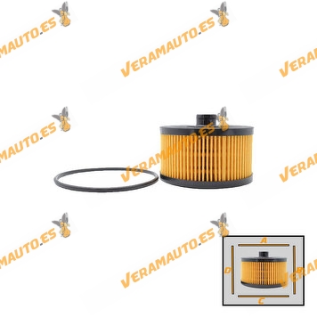 Oil Filter Renault 1.0 - 1.2 - 1.3 Petrol Engines | Engine Type H4 | H5 | OEM 152095084R