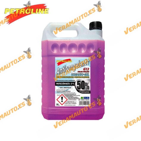 Antifreeze Fluid PETROLINE Violet G13 50% | VW TL 774-J | Summer Coolant | Protection down to -37°C | Organic