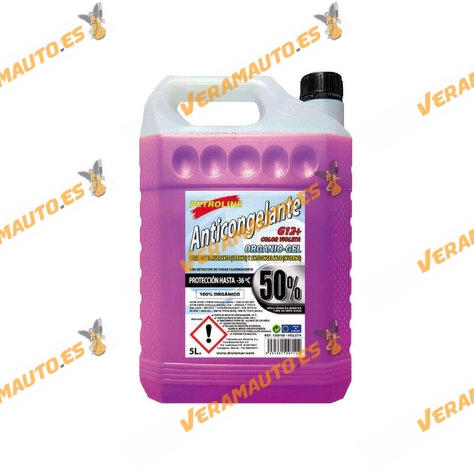 Antifreeze Fluid PETROLINE Violet G12 50% | VW TL774F | Summer Coolant | Protection down to -36ºC | Organic