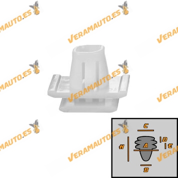 Set 10 Side Moulding Fixing Clips Honda CR-V (RD/RE/RM) from 2002 to 10-2015 | OE 75315-S9A004