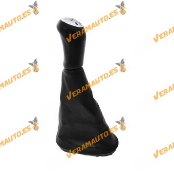5 Speed ​​Gear Knob and Bellows | Renault Clio II | Complete With Bellows | Leatherette | OE 8200079112