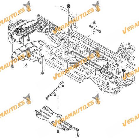 Sump guard for Audi Q7 4L from 2005 to 2009 | Polyethylene Material | OEM Similar to 7L8 825 285 | 7L8825285