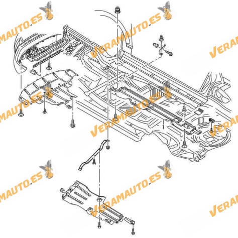 Cubre carter Audi Q7 4L de 2005 a 2009 | Material Polietileno | OEM Similar a 7L8 825 285 | 7L8825285