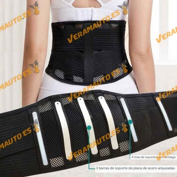 Soporte Correcto de Postura para Cintura y Espalda | Con Barras de Acero Arqueado