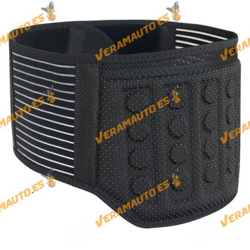 Self-heating Lumbar Back Belt Support | 20 Lumbar Tourmaline Magnets and 1 in the Abdomen
