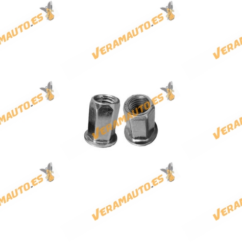 Set 10 Tuercas de Remache M4 | FIAT Ducato Panda Uno | Lancia Dedra para Molduras OEM 15624211