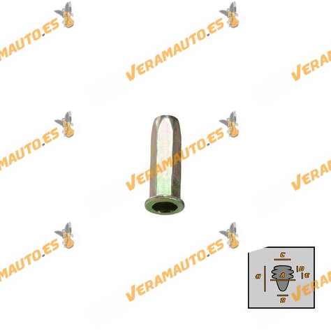 Set 10 Grapas de Remache FIAT Cinquecento (170) de 1991 a 1998 para Luces Traseras | Diversas Aplicaciones OEM 7688982