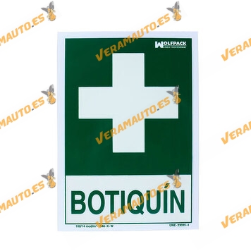 Cartel Señal Botiquín Luminiscente | PVC | 30 cm x 21cm