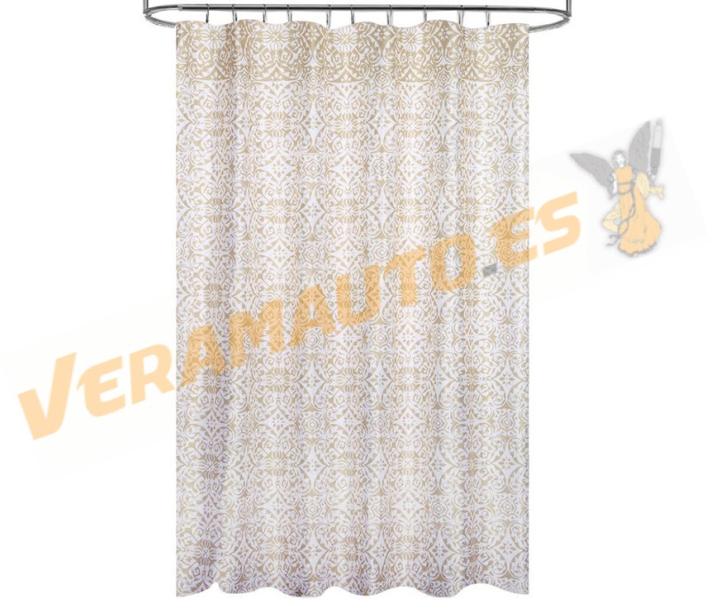 Cortina de Ducha Impermeable | Poliester | 180x200 cm | Incluye 12 Ganchos