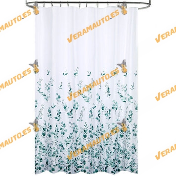 Waterproof Shower Curtain | Polyester | 180x200cm | Includes 12 Hooks