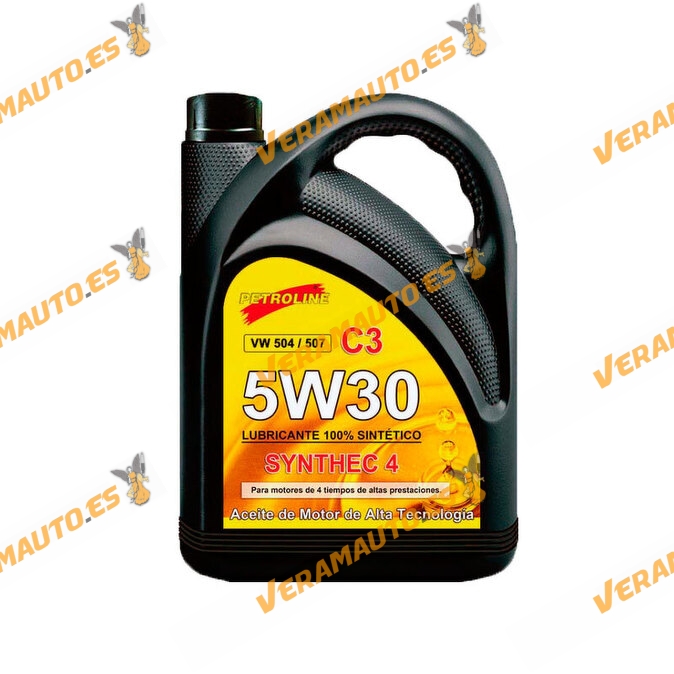 Petroline Engine Oil 5W30 Synthec 4 C3-08 | VW 504.00 507.00 | BMW LL-04 BMWLL-98 | PORSCHE C30 | MB 229.51 229.31