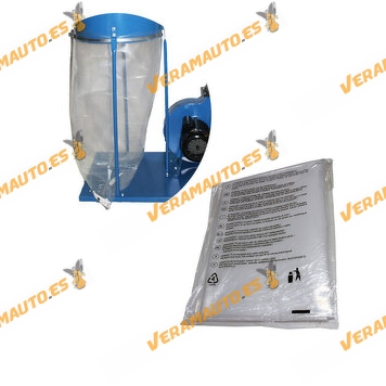 Bag | Bottom Plastic Bag for Industrial Vacuum Cleaner for chip collection | Diameter of 800 mm | Height of 1000 mm