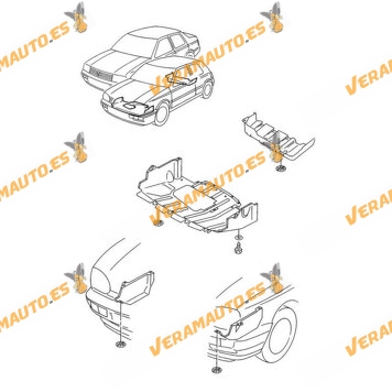 Protección Bajo Motor Volkswagen Golf III de 1991 a 1999 | Plástico Polietileno | Motores 1.8 2.0 Gasolina | OEM 1H0825237J