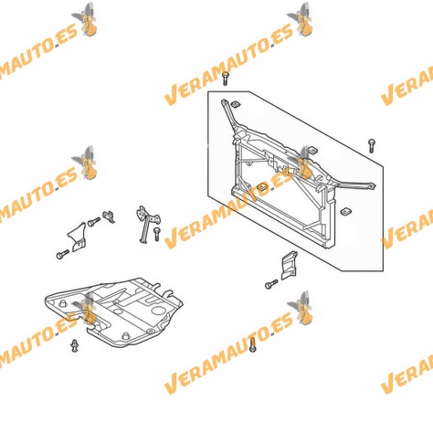 Protección Bajo Motor Mazda 6 de 2002 a 2007 | Modelo Gasolina | Plástico ABS + PVC | OEM GK2A56111