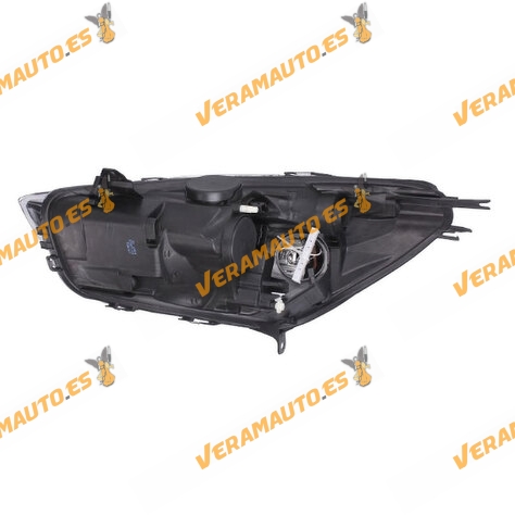 Headlight Renault Clio IV from 2012 to 2016 Right | Black Background | Silver Frame | OEM 260106624R