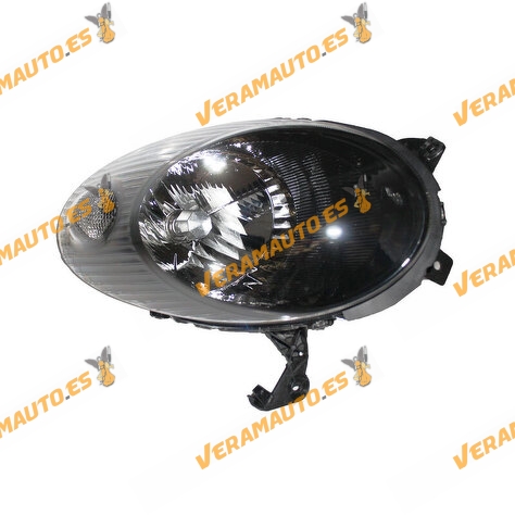 Headlight VALEO Nissan Micra K12 from 2003 to 2007 | Right | Black Background | For H4 Lamp | OEM 26010AX705