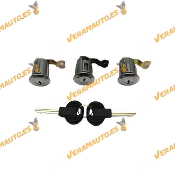 Set of 3 locks | Front and Rear Door Cylinder | Citroen Berlingo Xsara | Peugeot Partner
