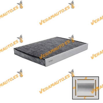 Cabin air filter SRLine Citroen C5 RD|RW 2008 to 2017 | C6 2005 to 2015 | Peugeot 407 2004 to 2011 | Active Carbon | 647945