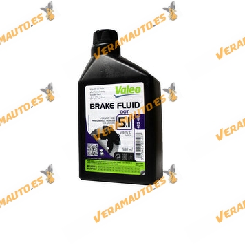 VALEO Brake Fluid DOT 5.1 500 ml | FMVSS 116 DOT 3/4/5.1 | SAE J1703 | SAE J1704 | ISO 4925 3/4/5.1