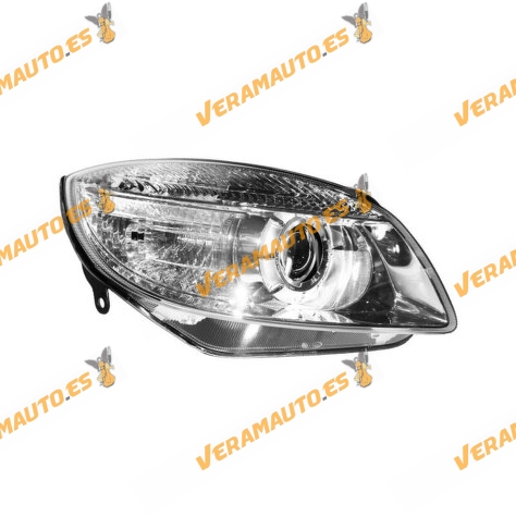 Faro Derecho HELLA Skoda Fabia de 2007 a 2010 | Lampara H7 Con Lupa | Regulacion Electrica