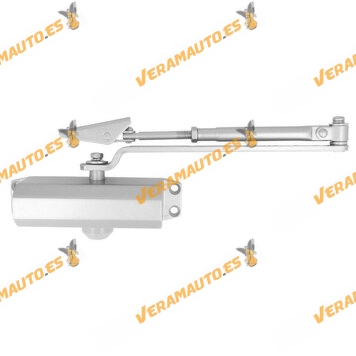 Door Closer With 2 Adjustable Forces | Adjustable Closing Speed and Final Stroke | White Finish