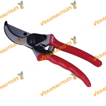 Pruning Shears P12 Red : One Handed Use : 8 1/2" 216mm : Steel Blade With Anti-Slip Handle