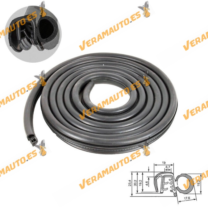 Weatherstrip Door Seal BMW E46 E90 | Commercial Vehicle PSA RENAULT | Reinforced with Metal Strip | 5 Metres | 91165882