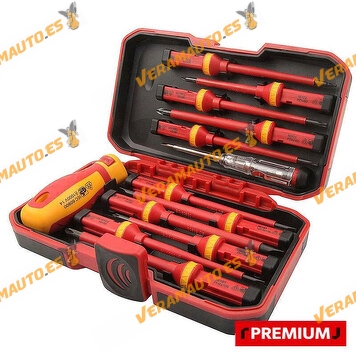 13 Piece Insulated Screwdriver Set with Interchangeable Blades | Tolsen Magnetic Bits | Tolsen Brand