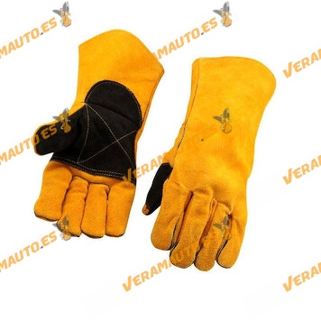 Welder's Gloves Leather Gloves | Yellow | Size 10XL | Length 35cm