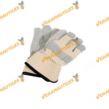Safety Work Glove | Brown Leather | Size 10