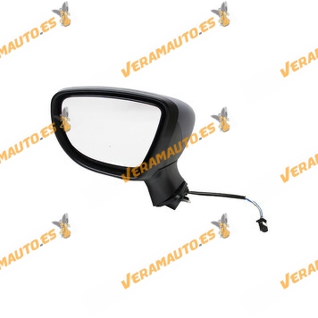 Rearview Mirror Renault Clio IV from 2012 to 2019 Electric with Thermal Left Turn Signal Printed 7 Pins OEM 963734621R