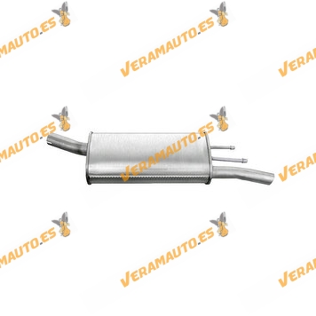 Rear silencer Opel Corsa B 1.0i 12v 1996 to 2000 | 973cc 55 HP 40KW | X10XE 3 cylinders with Catalytic converter | 5852044