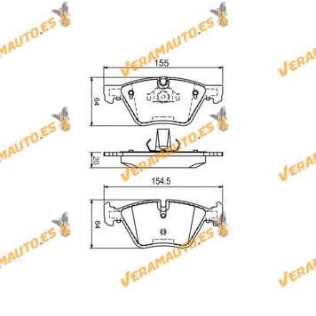 BMW Front Axle Brake Pads | Continental Brake System | Wear Indicator Ready | OE 34112288875
