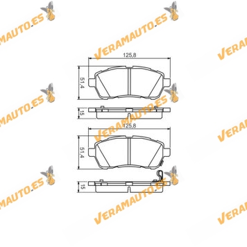 Brake Pads Ford Fiesta VI | Mazda 2 | Front Axle | With Wear Indicator | Lucas System - Girling | 04465B1190