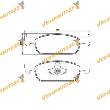 Brake Pads Dacia | Renault Front Axle | For Continental Brake System | No Wear Indicator | OE 410605536R