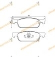 Brake Pads Dacia | Renault Front Axle | For Continental Brake System | No Wear Indicator | OE 410605536R