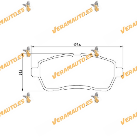 Pastillas de Freno Ford Fiesta JA8 2008 a 2017 Eje Delantero | Sistema de Frenos TRW | No Indicador Desgaste | OE 1550219