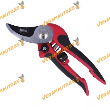 Pruning Shears with Ergonomic Bi-Material Handle | Teflon Coated Blade | Safety Lock | 8" Size
